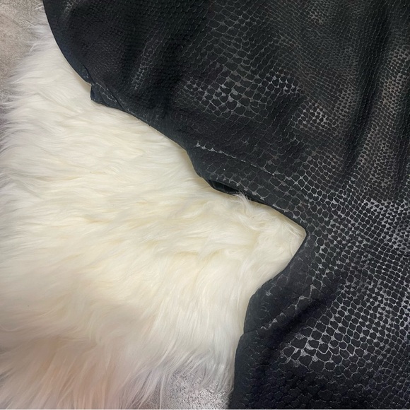 Vintage black animal print cutout midi dress size Medium - Picture 4 of 8